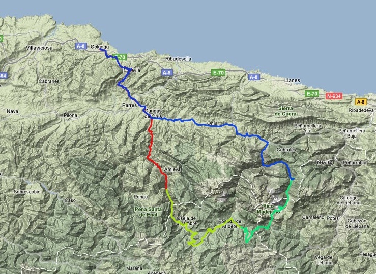 ruta en bicicleta por Cantabria