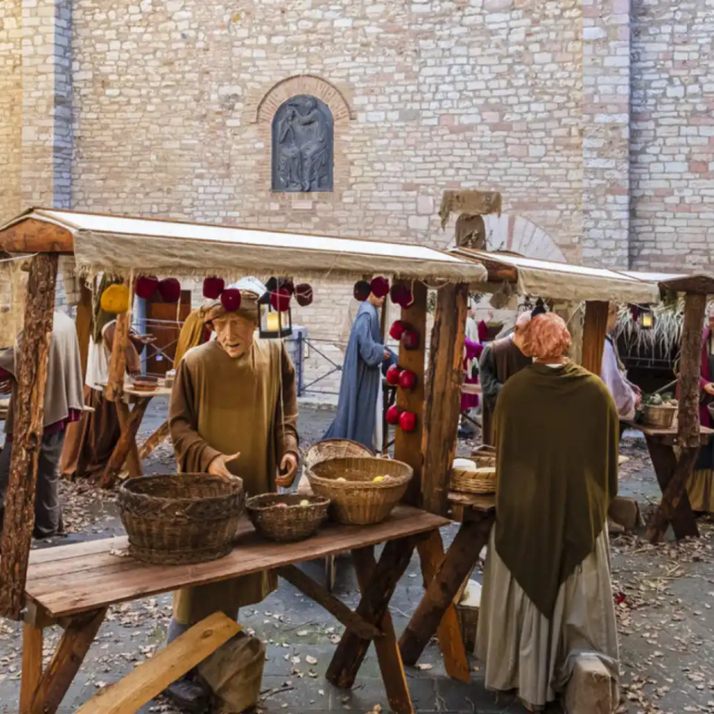 ver mercado medieval en Santillana del Mar